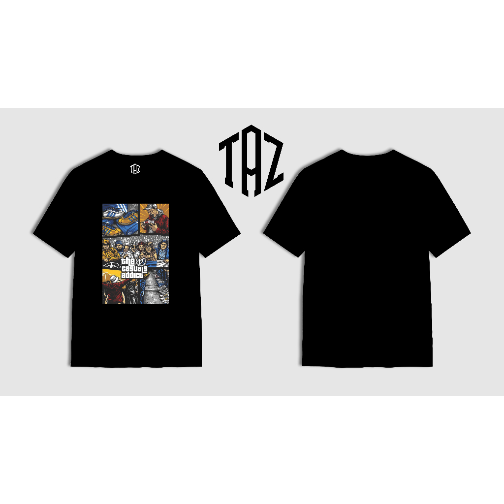 KAOS TSHIRT PERSIB CASUALAN / KAOS PERSIB CASUAL GTA / KAOS BOBOTOH PERSIB CASUAL