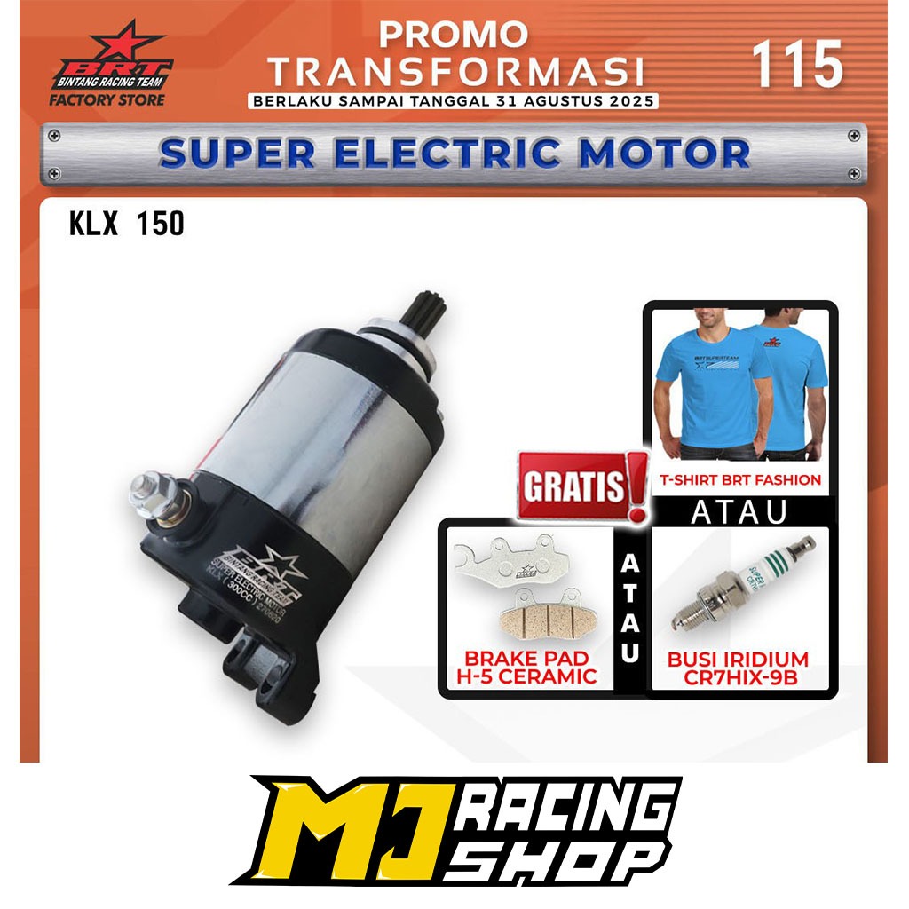 DINAMO STATER BRT KLX 150 / KLX140 / BF DTRACKER 150 BORE UP 150 CC - 300 CC DINAMO STARTER SUPER EL