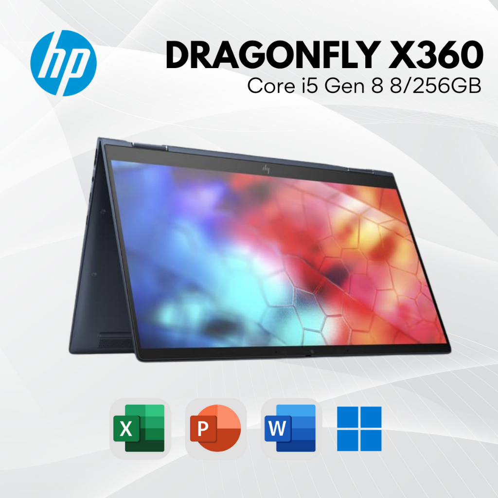 Laptop HP Dragonfly X360 Core i5 Gen 8 Ram 8/256GB - Laptop Second Berkualitas