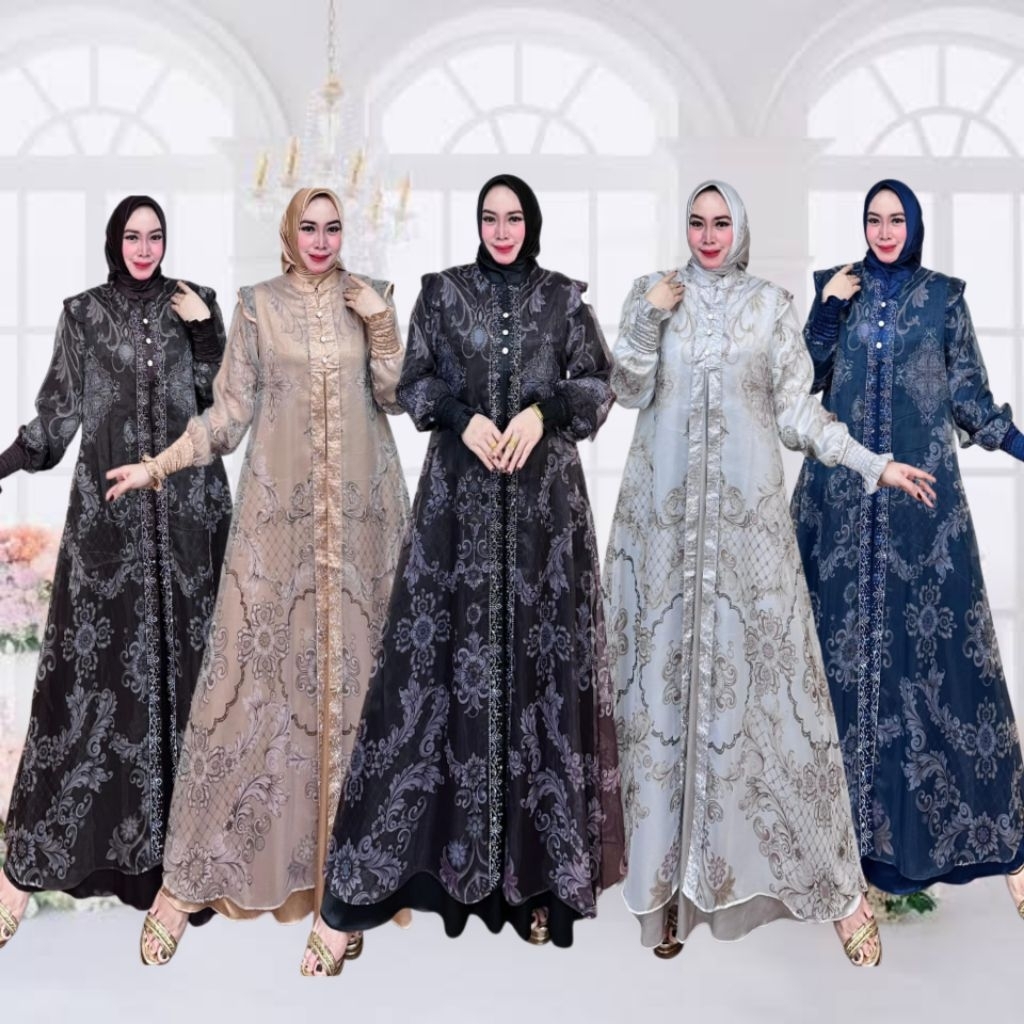 ADILA - HAMADA GAMIS WANITA 100% PREMIUM ORI BAHAN ORGANZA