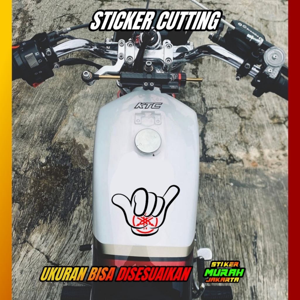STIKER TANGKI BENSIN RX KING LOGO YAMAHA STICKER CUTTING CUSTOM TRANSPARAN