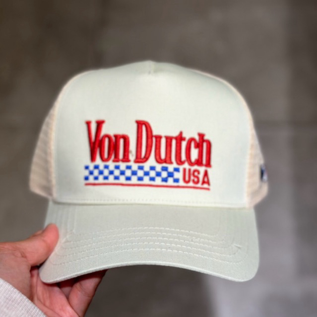 VONDUTCH topi cap broken white red NEW ORIGINAL 100%