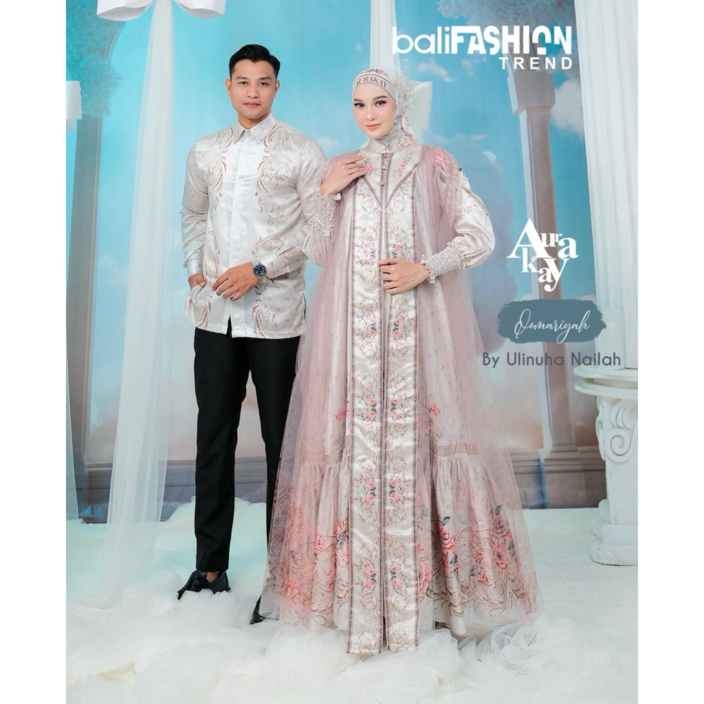 AURAKAY GAMIS DRESS QOMARIYAH SET HIJAB ORI BY AURAKAY