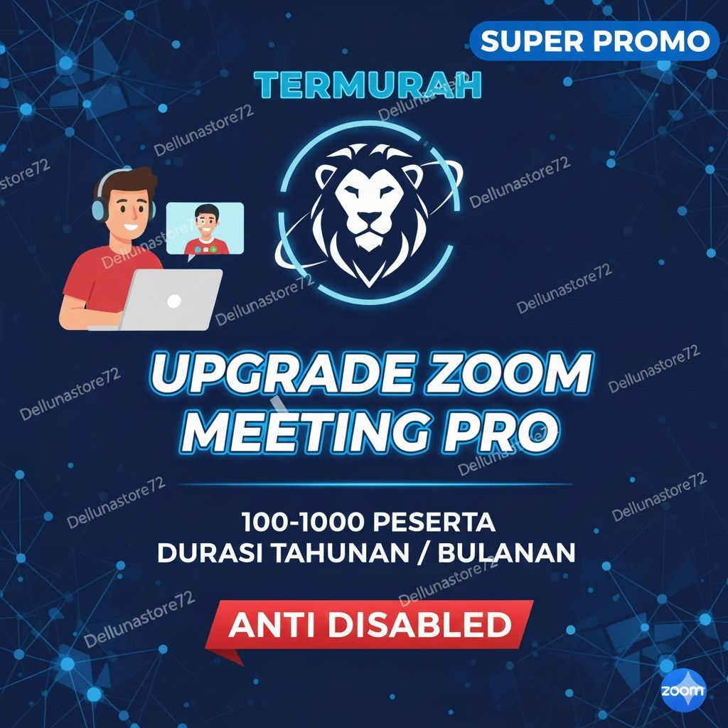 ZOOM MEETING PRO 100 PESERTA I 1 BULAN I 1 TAHUN  ANTI DISABLED I PAKAI AKUN SENDIRI