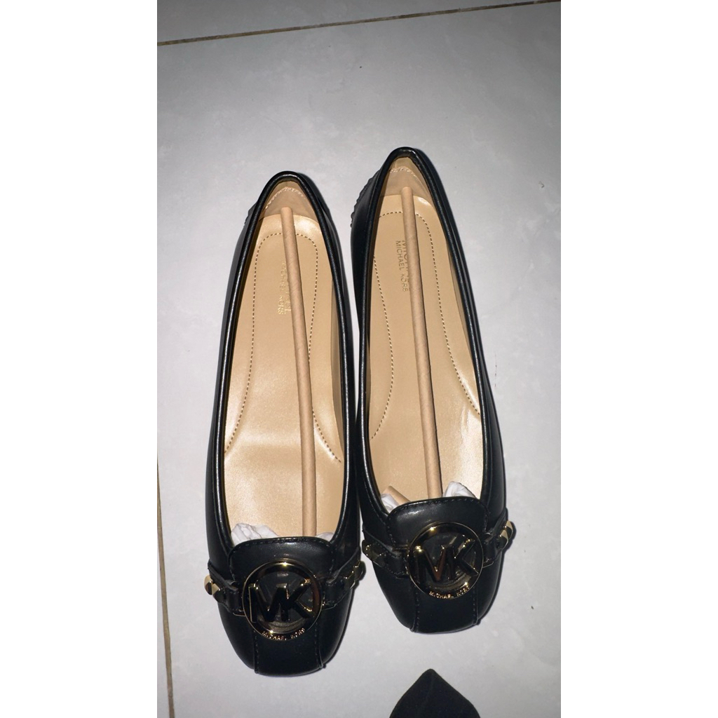 Michael Kors Fulton Faux Leather Moccasin Black