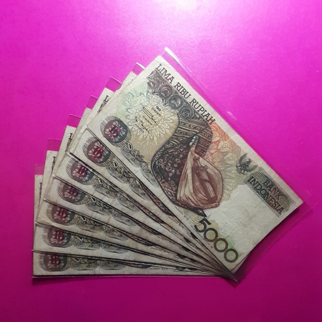 uang kuno 5000 rupiah sasando 1992