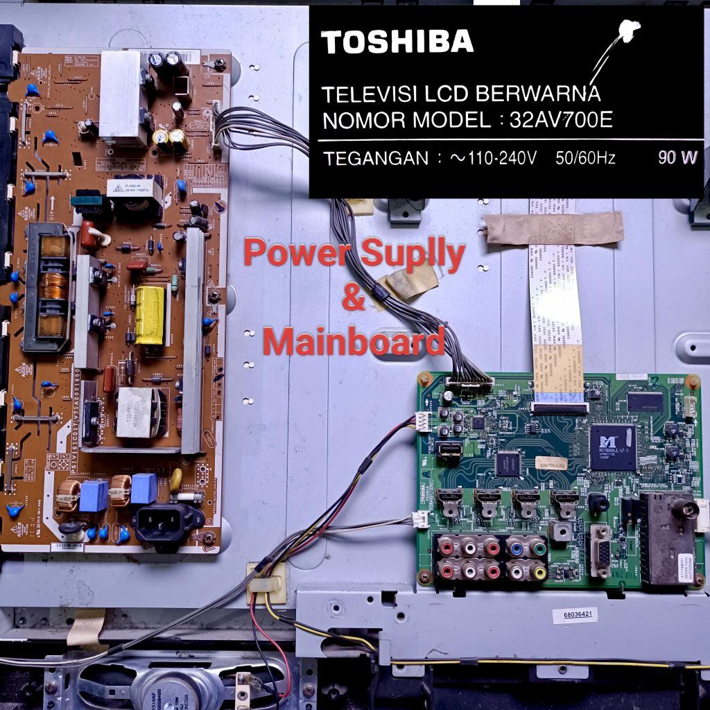 Mainboard & PSU Thosiba 32AV700E LCD TV Toshiba 32" 32 AV700E 32AV700 MB & PSU Original Bergaransi