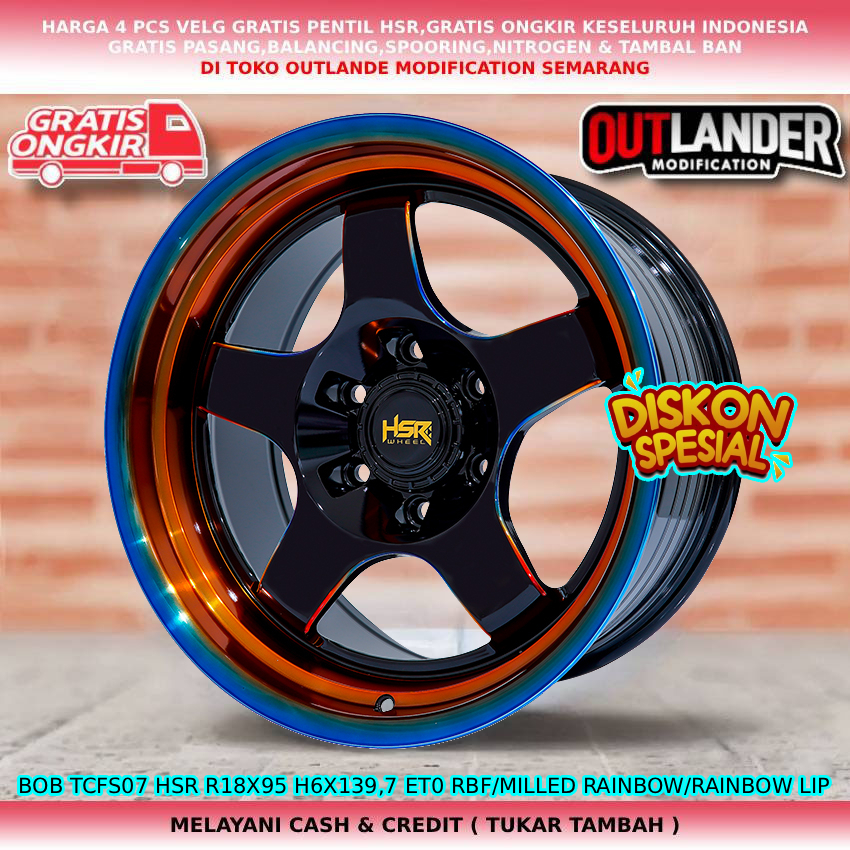 Velg ring18 velg mobil Travello| BT50| L200| Pajero| Strada| Triton| dll velg hsr bob R18