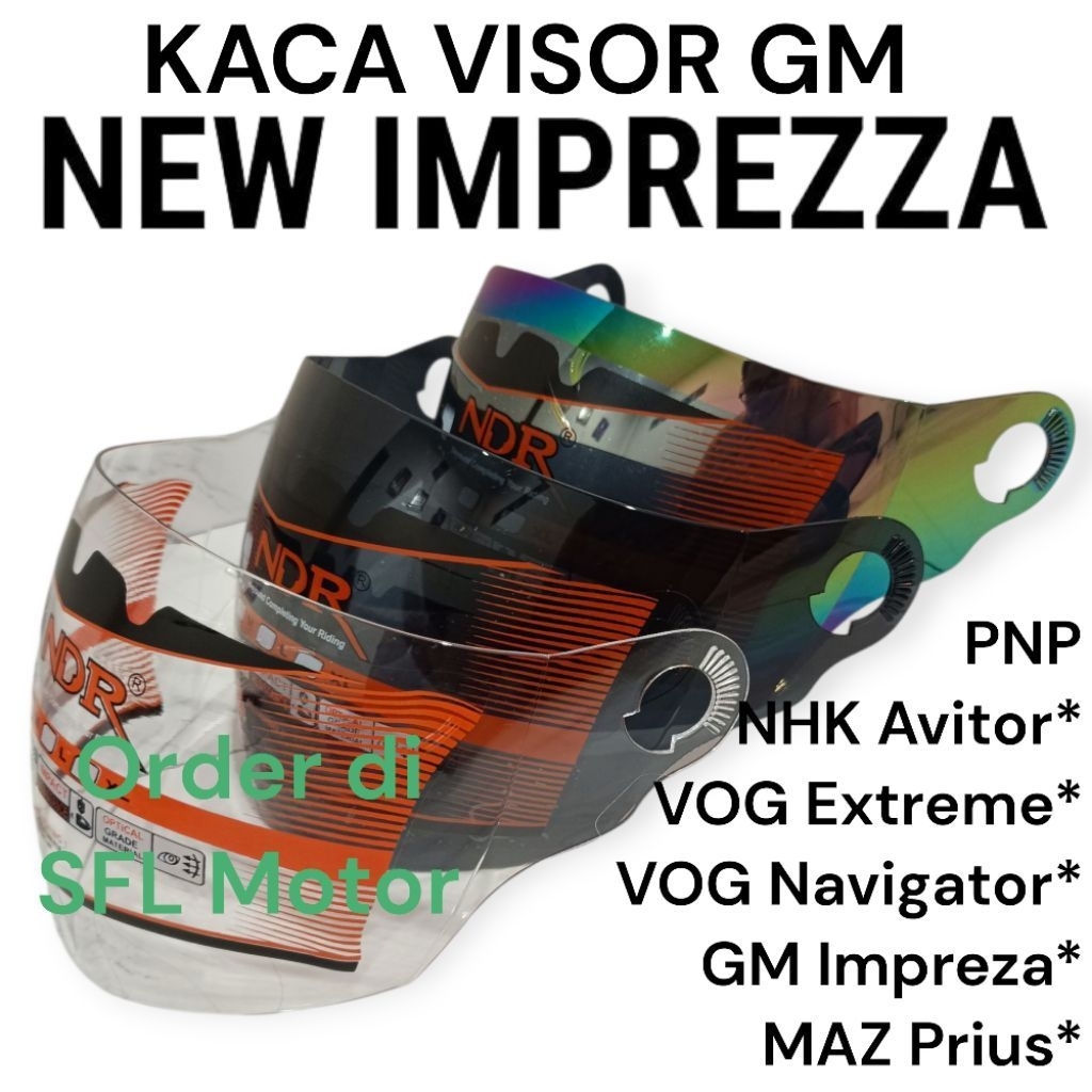Kaca Visor Helm GM Impreza Double Visor Kaca Helm GM Impresa