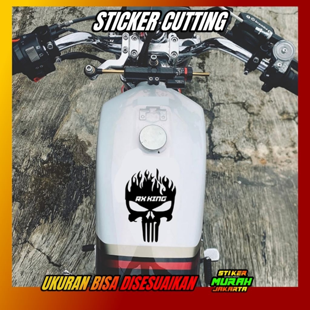 STIKER TANGKI BENSIN RX KING LOGO YAMAHA 6 STICKER CUTTING CUSTOM TRANSPARAN