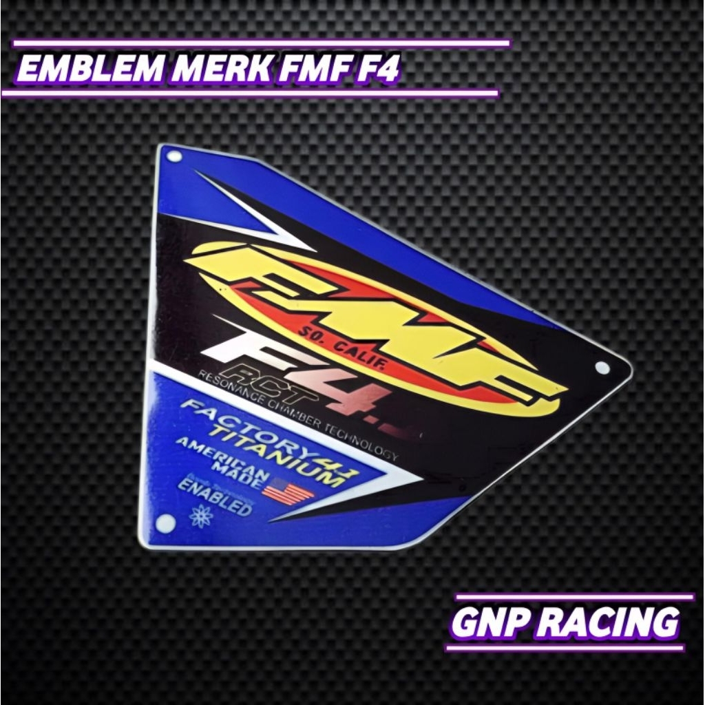 EMBLEM KNALPOT RACING MERK FMF F4