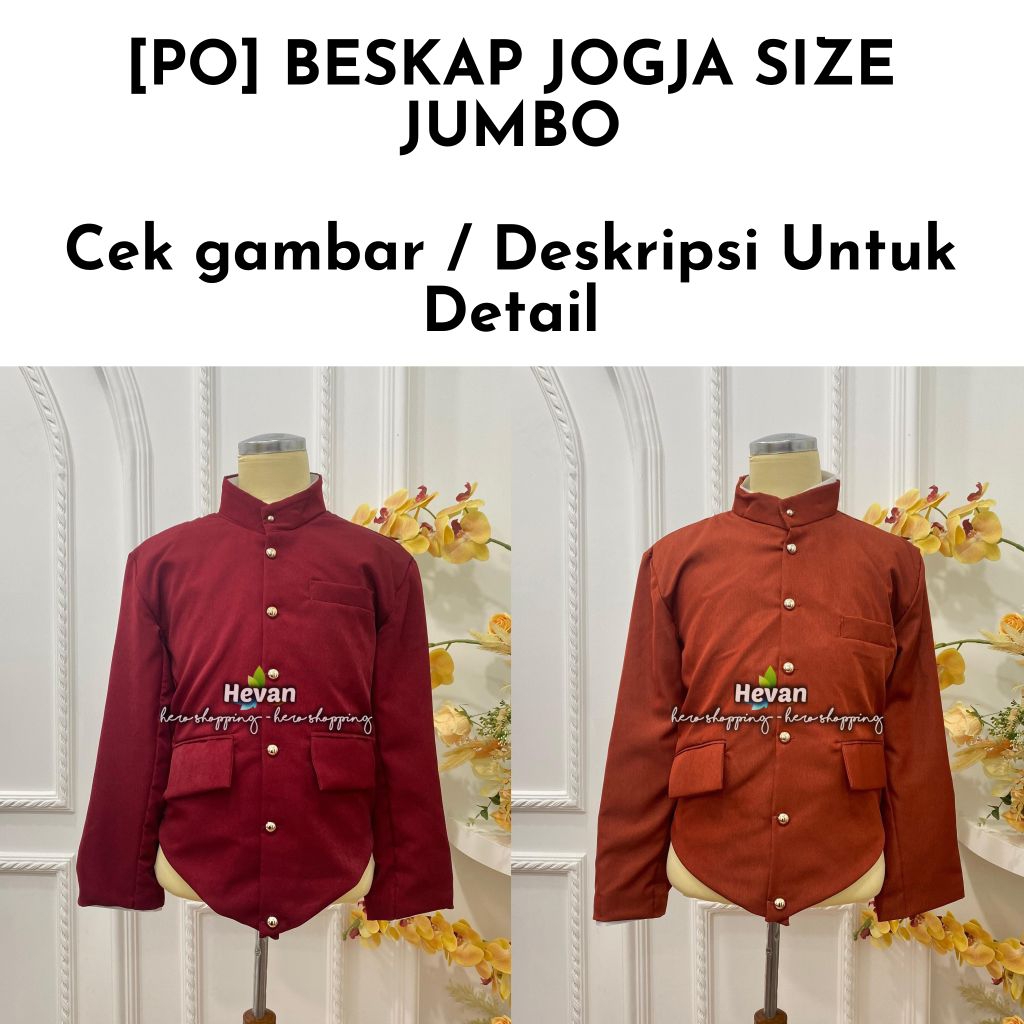 [PO JUMBO] Beskap Jogja Warna Lengkap