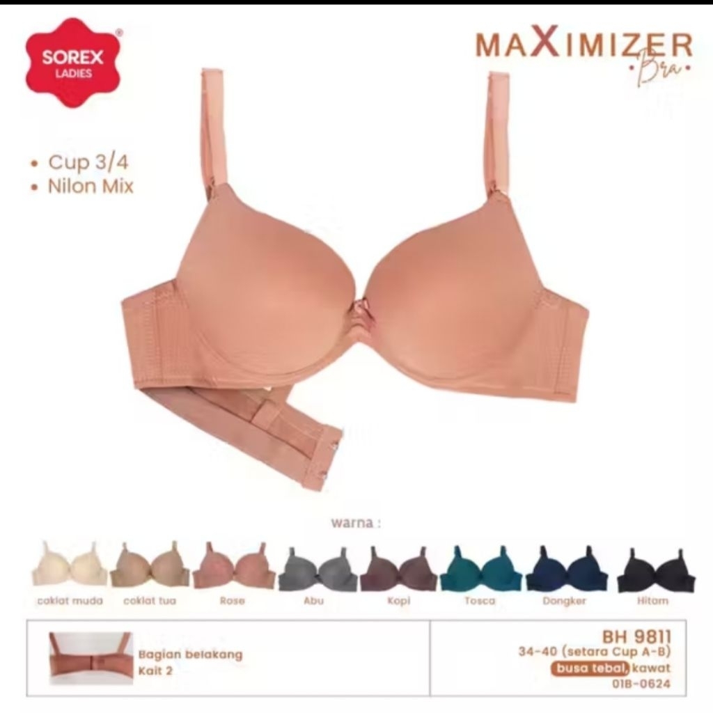 SOREX-BRA SOREX BUSA TEBAL BERKAWAT/PUSH UP BRA SOREX BERKAWAT BUSA TEBAL 9811/PUSH UP BH SOREX/SIZE