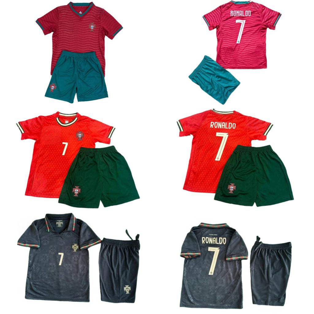JERSEY BAJU BOLA ANAK PORTUGAL HOME KIDS 2025 + RONALDO