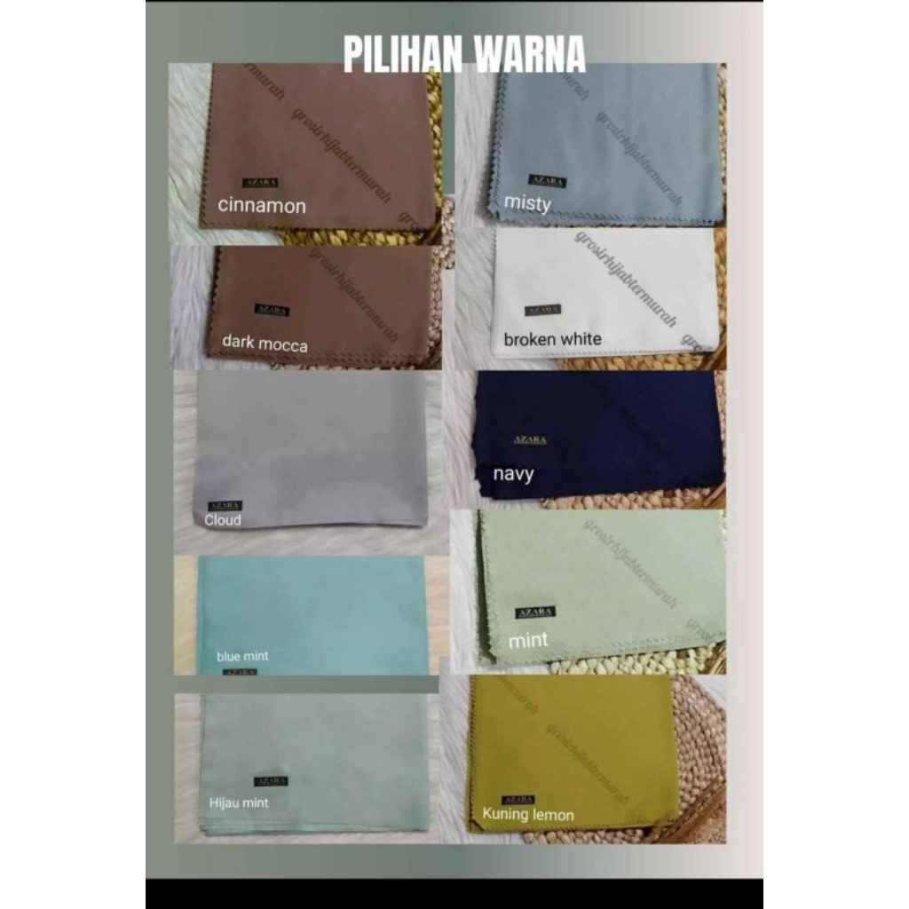 hijab segi empat polos azara