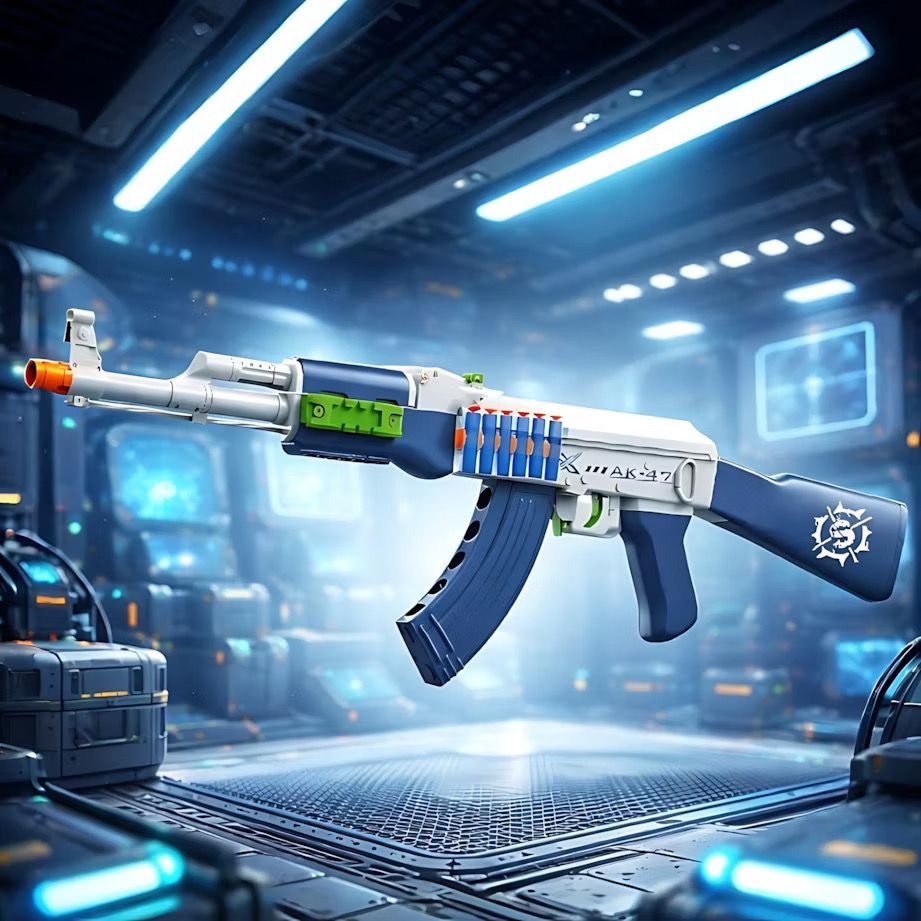 Mainan Tembakan Anak 502-13 SOFT GUN BATTLE AK-47 Mainan Tembakan Busa Edukatif Anak Manual