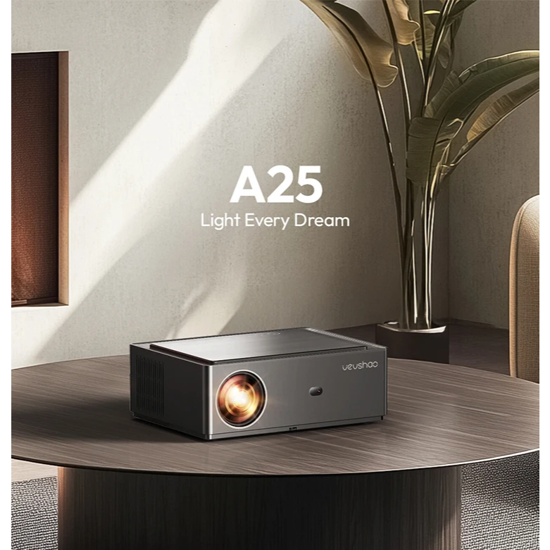 BYINTEK A25 Android Projector 1080p 1200 Ansi Projector Smart Projector 4k Black Android Speakers sd