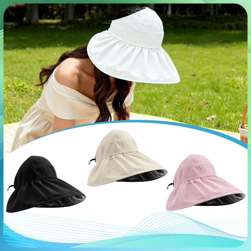 Topi Tracking Wanita Topi Anti Uv Matahari Wanita Topi Visor Wanita Anti Uv Lebar Topi Pantai Perlin