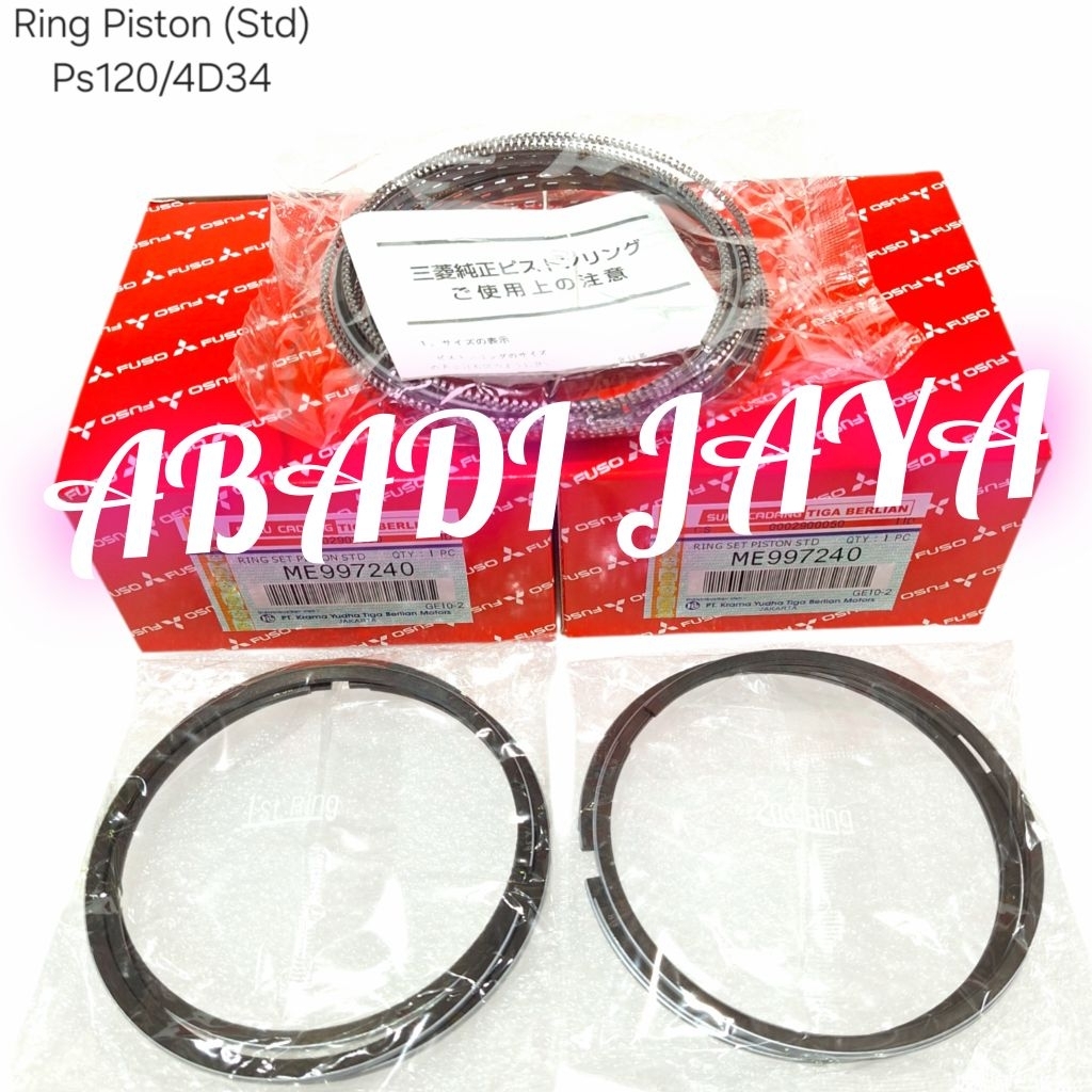 RING SET PISTON MITSUBISHI PS120 PS 120 4D34 ORIGINAL