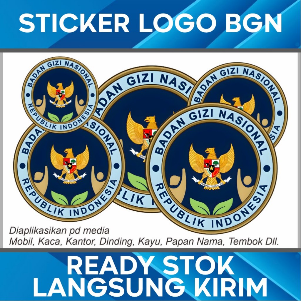Sticker Logo BGN / Sticker Badan Gizi Nasional | Sticker SPPG | makan gratis | stiker mbg