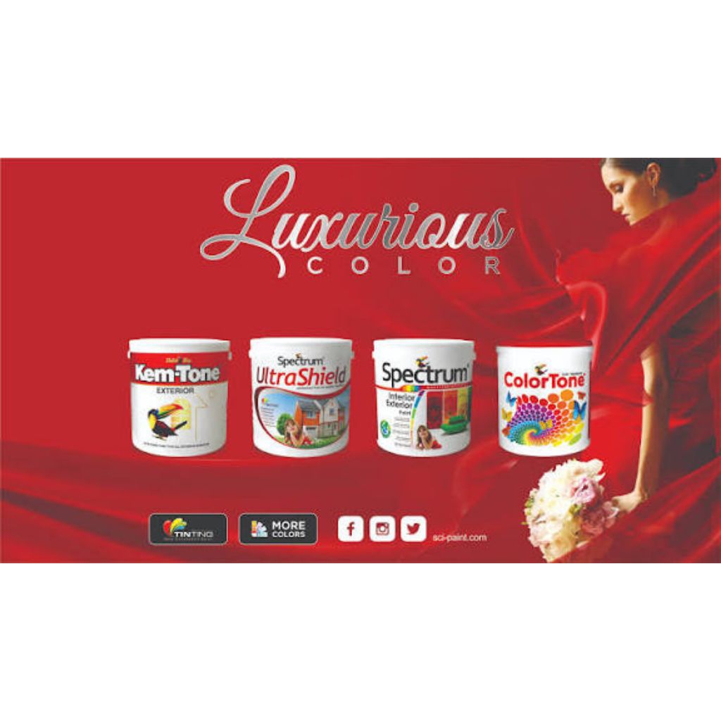 spectrum cat tembok 5kg warna Putih Tingting