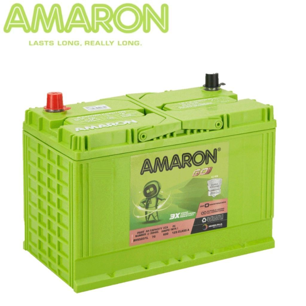 Aki Mobil AMARON - Aki Kering 105D31L untuk mobil Inova Diesel, Fortuner Diesel, Pajero Sport Diesel