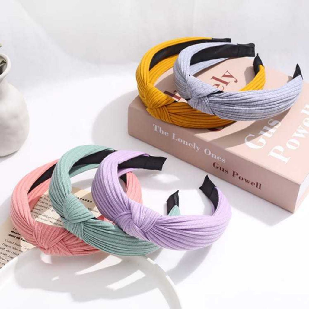 Bando Wanita Polos / Bandana Wanita Murah / Bando Polos Bando Simpul Aksesoris Rambut Wanita / Bando