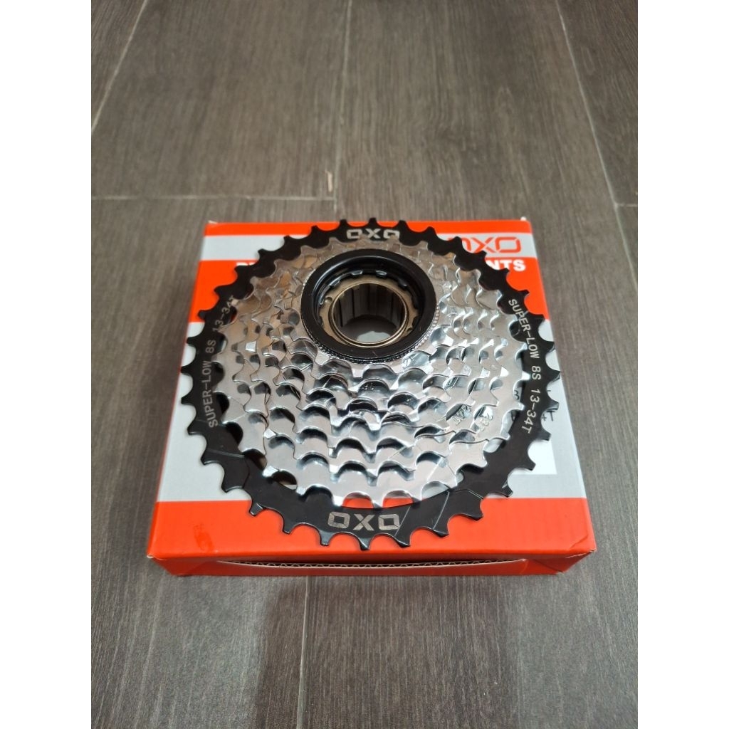 Sprocket OXO 8 Speed Ulir / Drat 13-34T Chrom