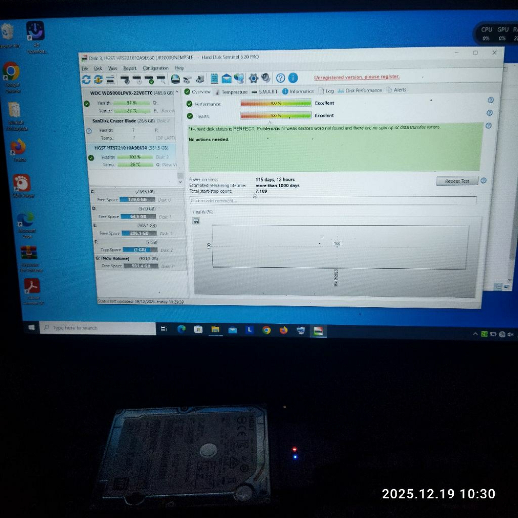 hardisk laptop hgst tebal 1tb 7200rpm