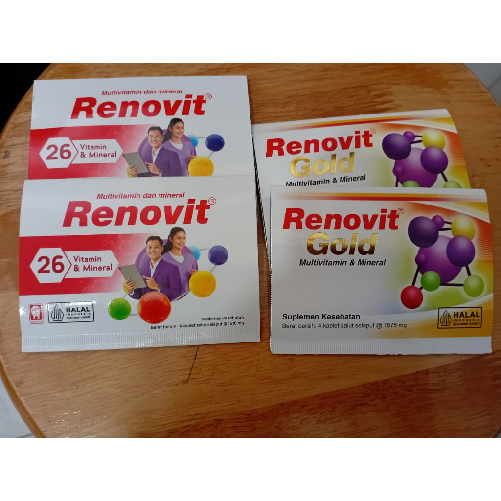 Renovit Gold & Renovit 26 Vitamin Sachet 4 Kaplet