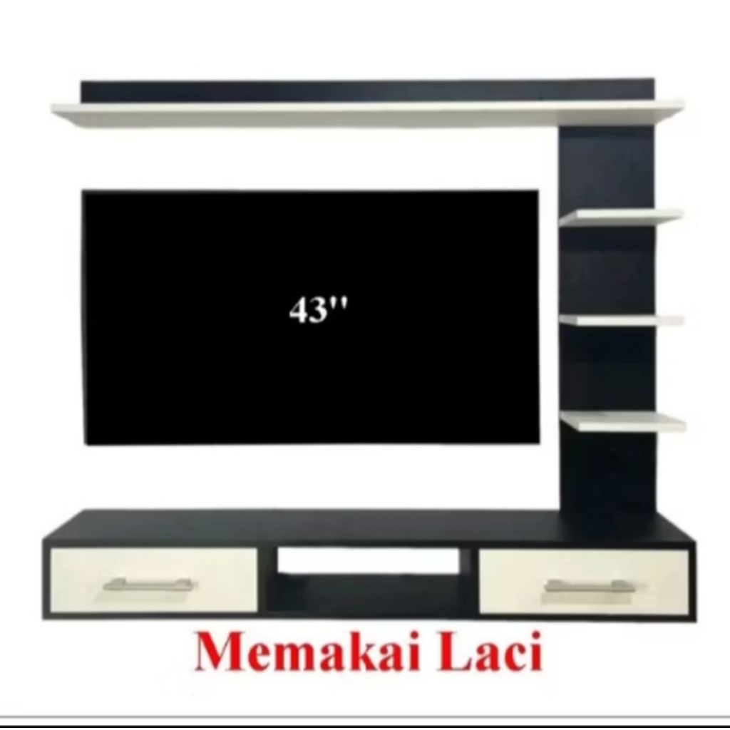 Rak TV Costum Tempel Dinding Minimalis