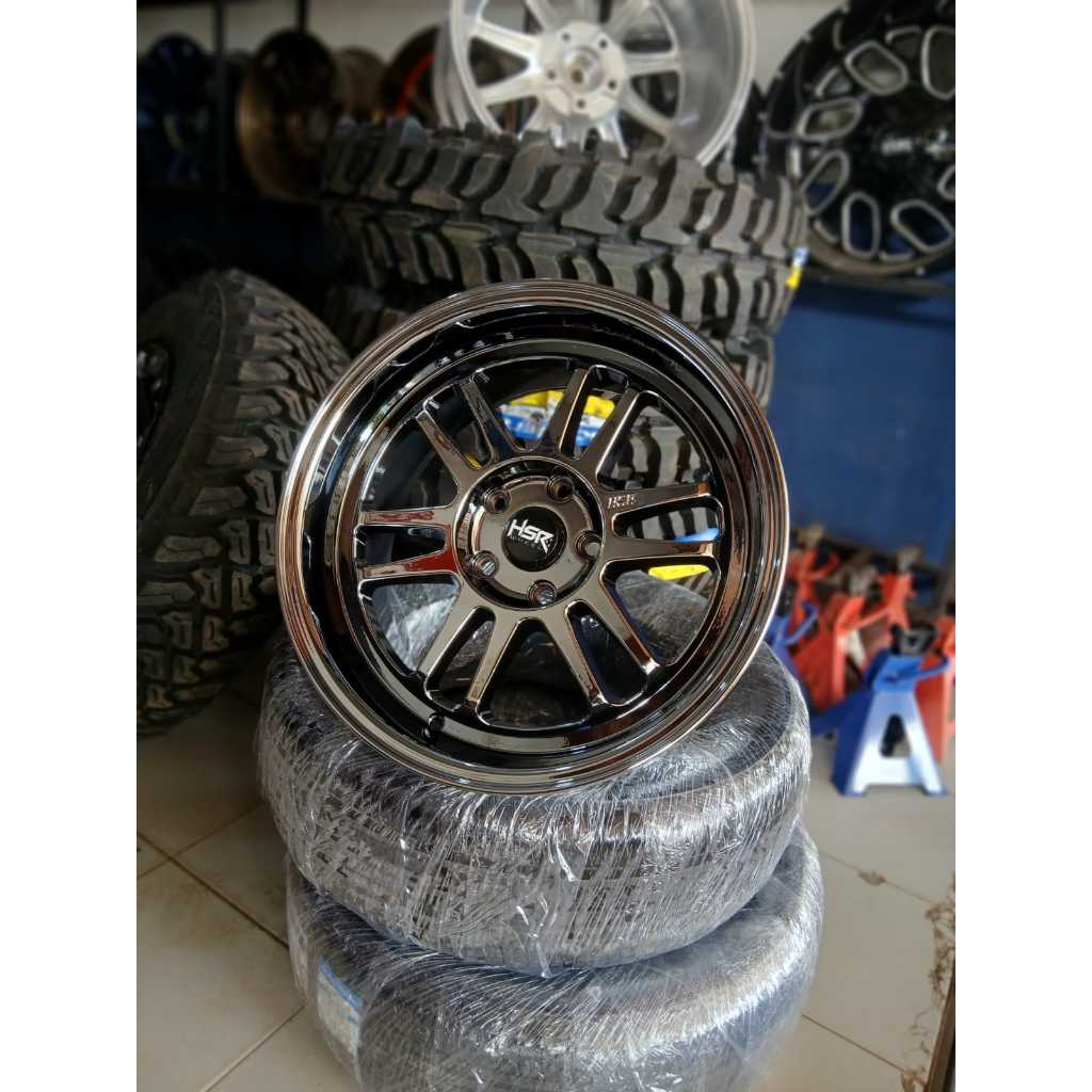 velg mobil innova ring 17 hsr boroko bly black chrome lebar 8,5 et 22 velg hsr r17