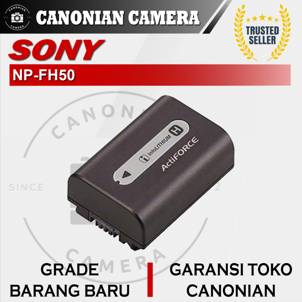 Baterai Battery Sony NP-FH50 For Sony A230 / A290 / A330 / A380 / A390 / DSC-HX1 / HX100 / HX200