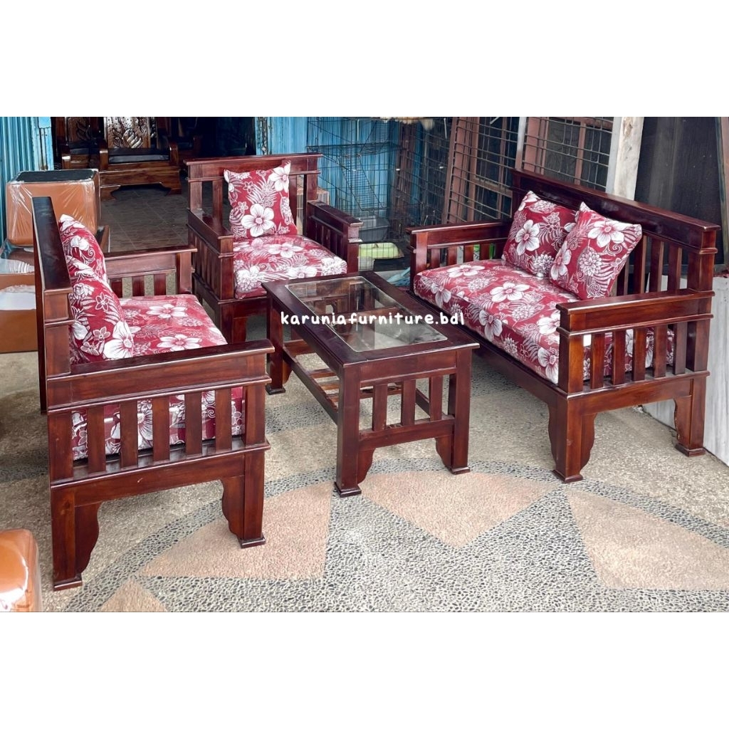 READY KURSI JATI SEATER 221 | FREE ONGKIR BANDAR LAMPUNG