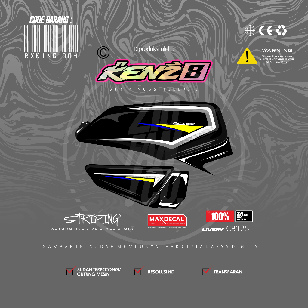 STRIPING RX KING TRANSPARAN striping rx king 2001 custom