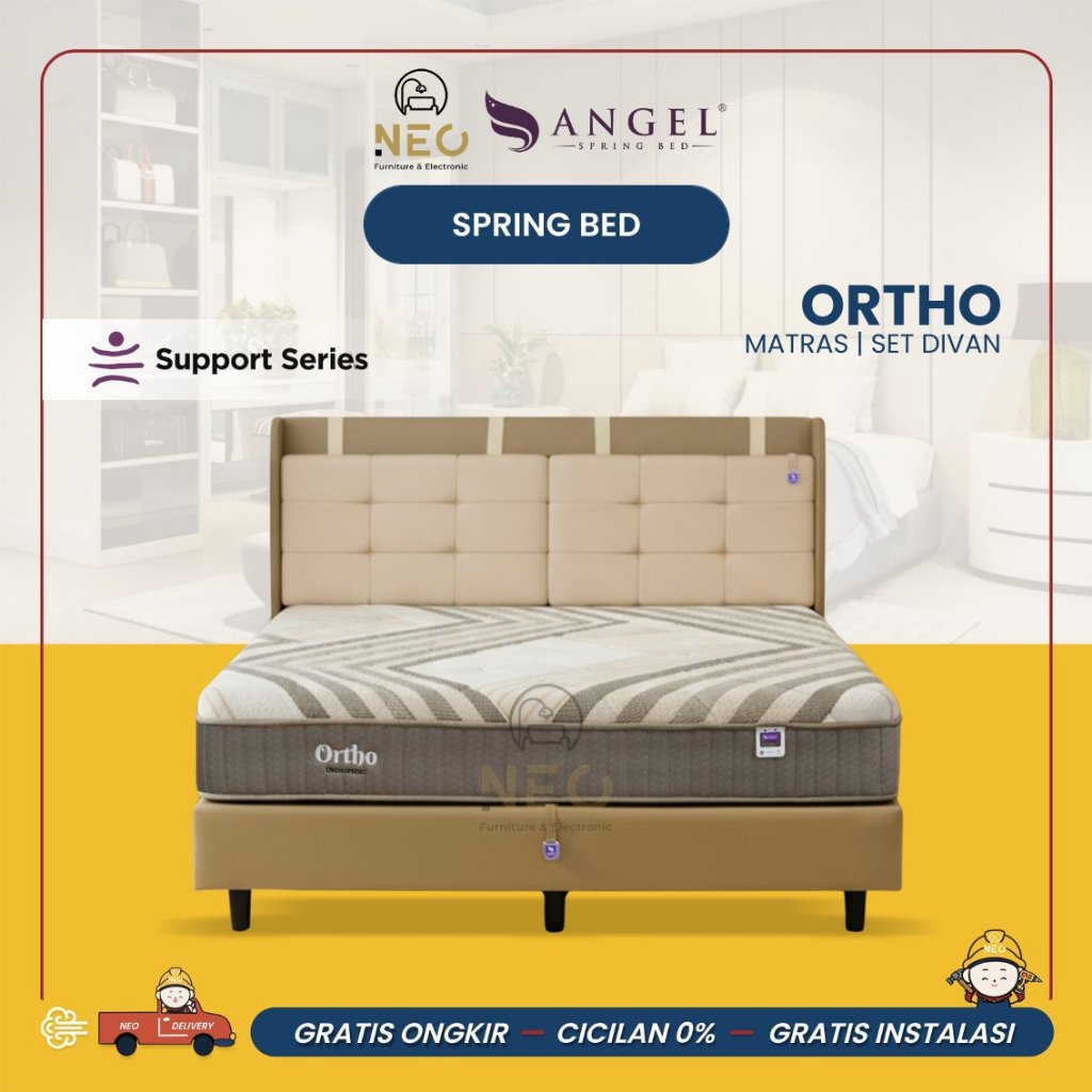 NEO - SPRINGBED ANGEL ORTTO  FULLSET  KASUR AJA  MATRASS ONLY SET DIVAN RANJANG  TEMPAT TIDUR  KING 