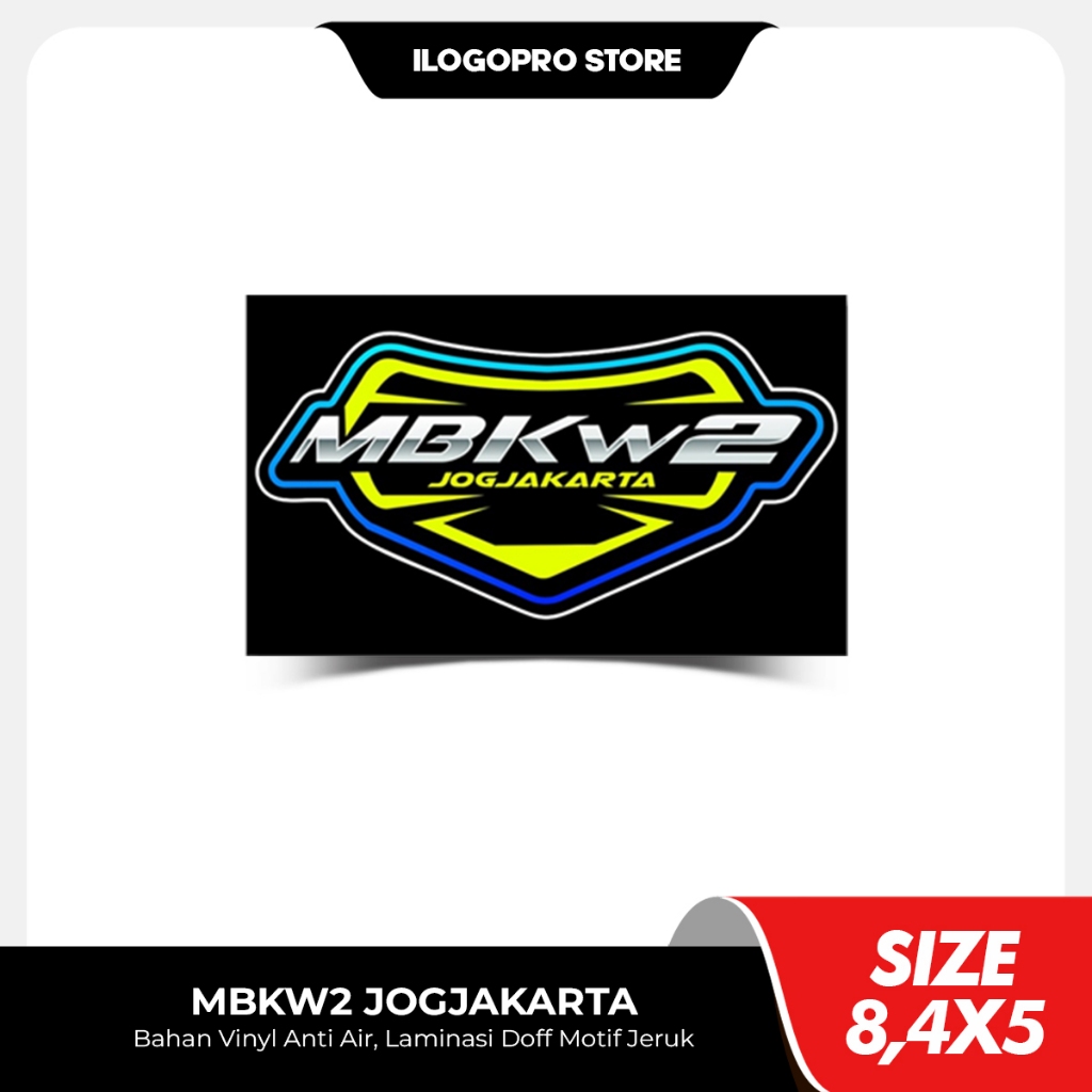 MBKW2 - Stiker Racing Viral Bahan Vinyl Premium Anti Air