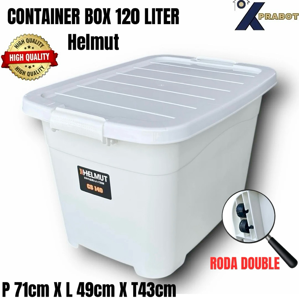 Kontainer Plastik Dengan Roda 120 Liter - Kprabot / Container Box / Kotak Penyimpanan / Kontainer bo