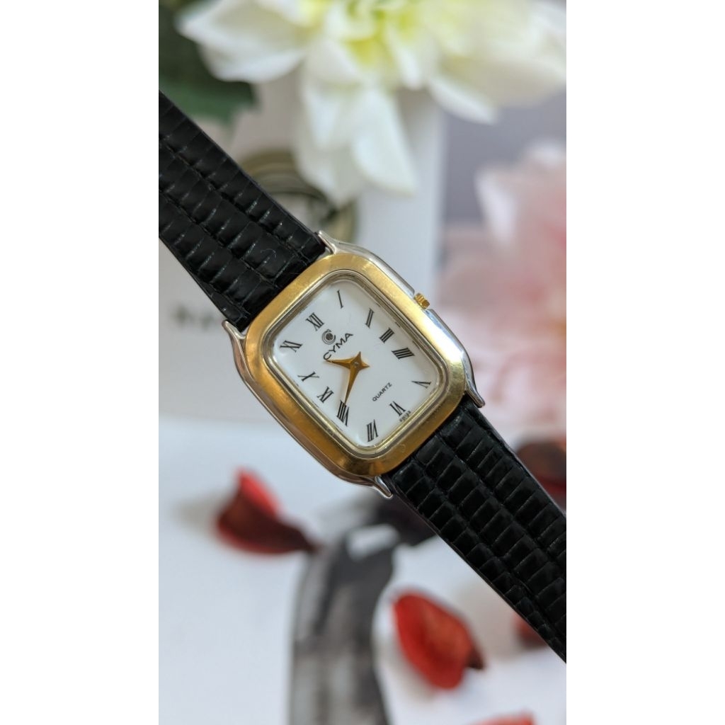 Vintage Cyma Swiss Roman Index TankFull Original