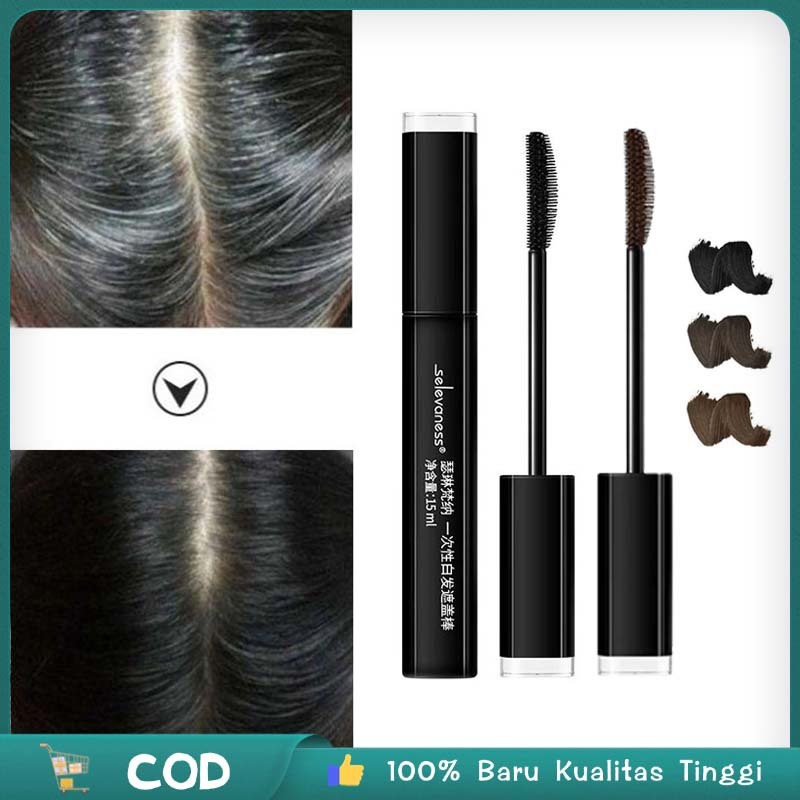 Hair Shadow Sevich Cat Rambut Putih Uban Sevich Original Hair Sekali Pakai Maskara Rambut Warna Hita