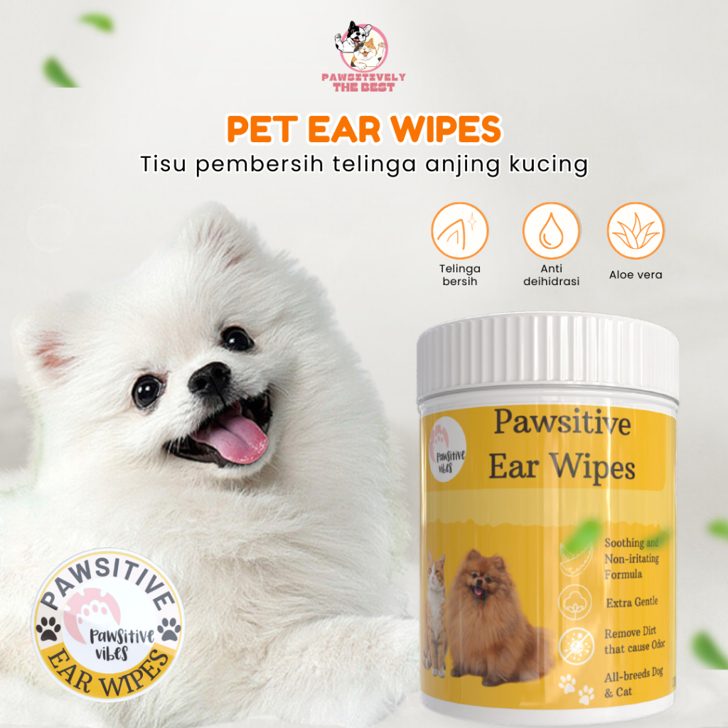 Tisu Pembersih Telinga Anjing Kucing  - Tissue Membersihkan Area Telinga Anjing Kucing