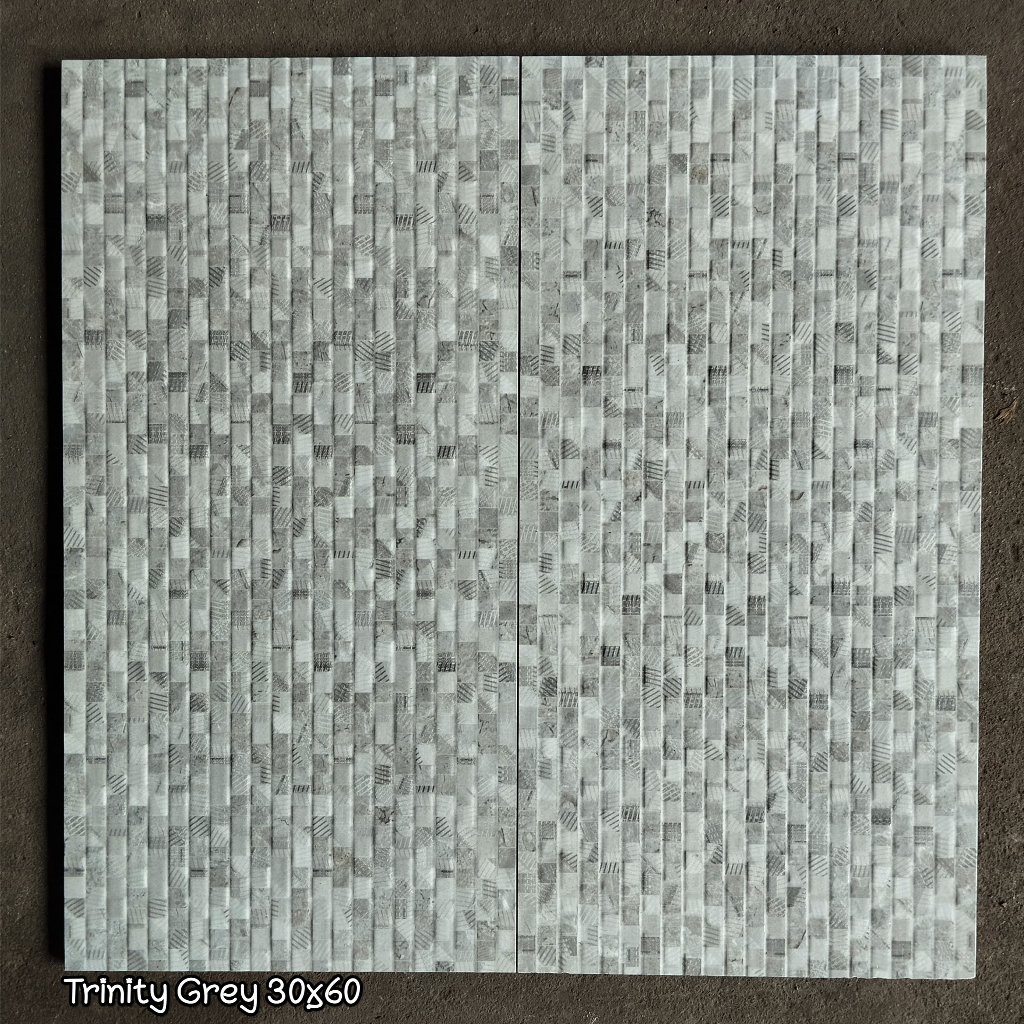 KERAMIK DINDING TIMBUL PLATINUM 30X60 TRINITY GREY KW C KERAMIK DINDING 30X60 KERAMIK 30X60 KILAP KE