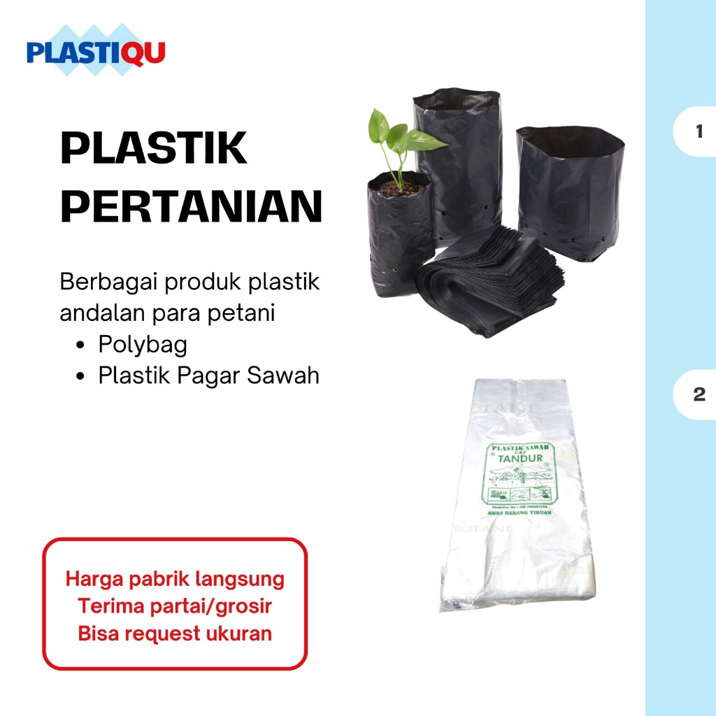 Plastik Pertanian | Plastik Polybag | Polybag Semai Tanaman | Plastik Pagar Sawah Cap Tandur