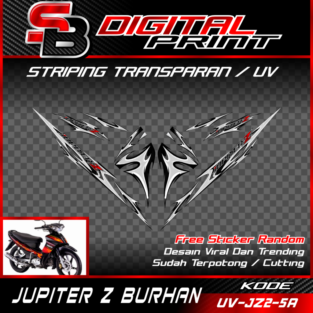 striping jupiter z rc 110i - striping transparan jupiter z burhan rc 110i motif simple custom