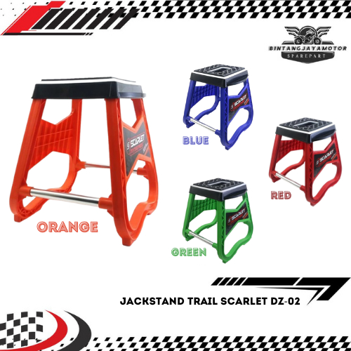 Jackstand Paddock Tengah Standar Motor Trail DZ-02 "Original Scarlet"