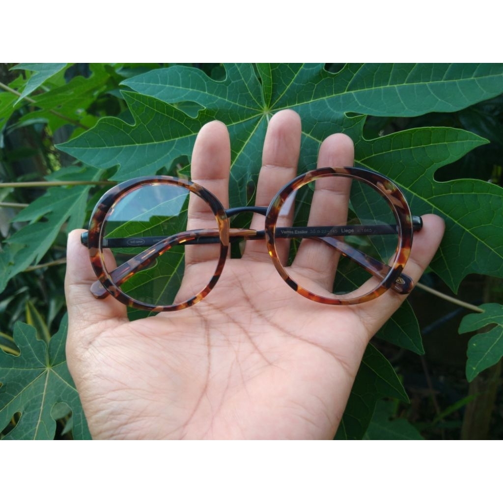 Kacamata Frame Wanita Verres Essilor Liege Original Round Classic Retro Model