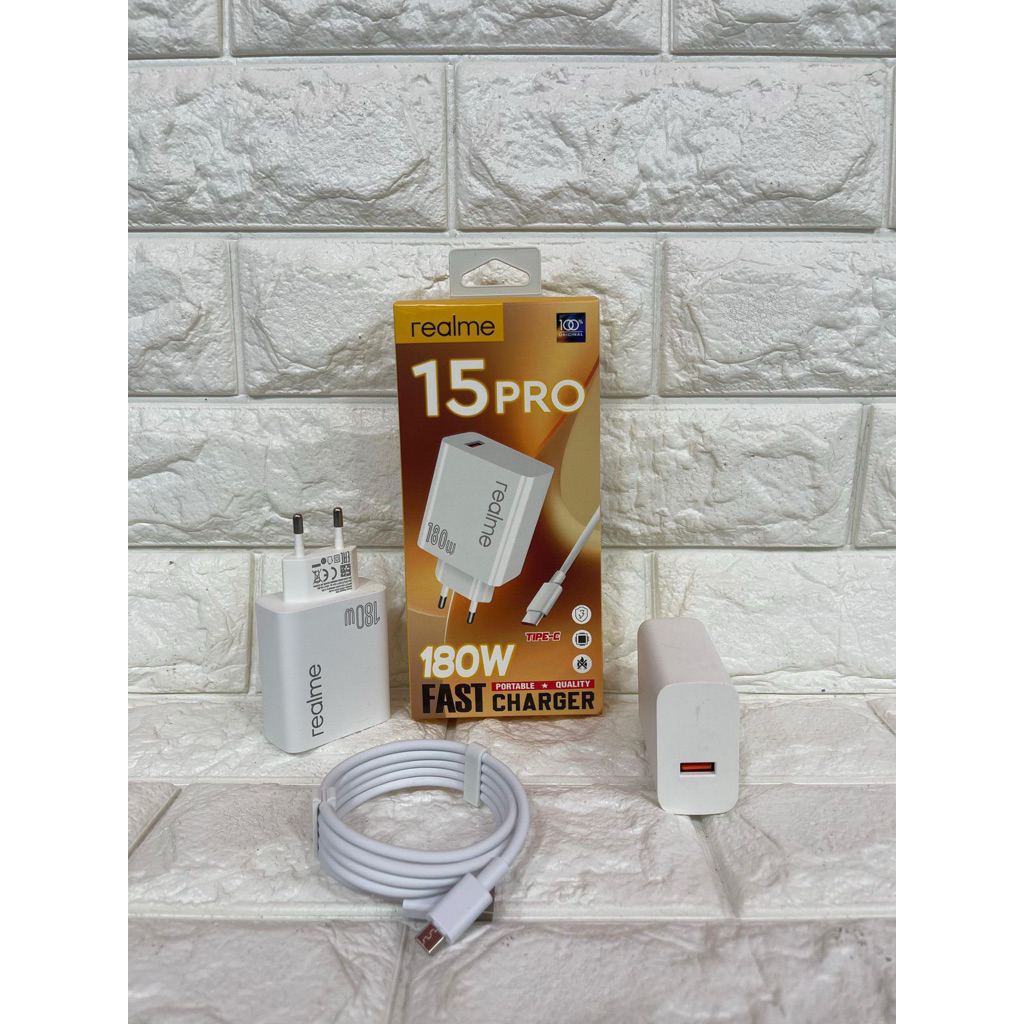 Charger Ori Realme 15 Pro 180W Fast Charging Casan isi daya cepat V8 Micro Type C