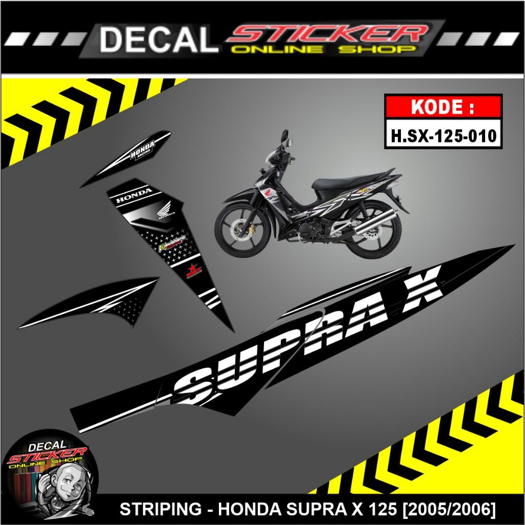 STIKER STRIPING VARIASI MOTOR HONDA SUPRA X 125 KEREN