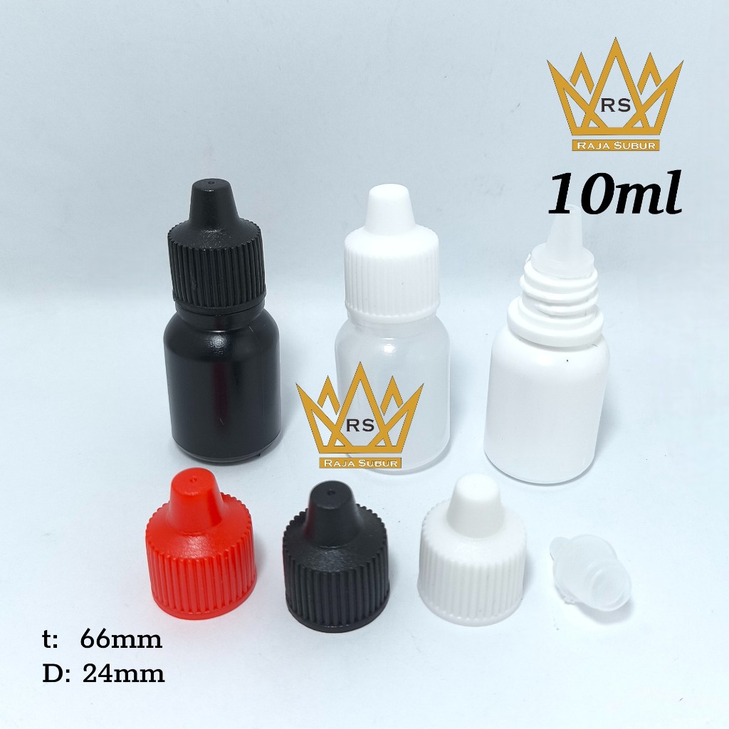 CC botol tetes 10 ml Polos / Bolong plastik