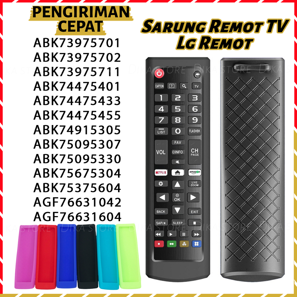 Remot TV LG AKB75095307 / Silikon Remote TV Sarung Remote LG Smart TV Seri AKB  32 Inch Sarung Silik
